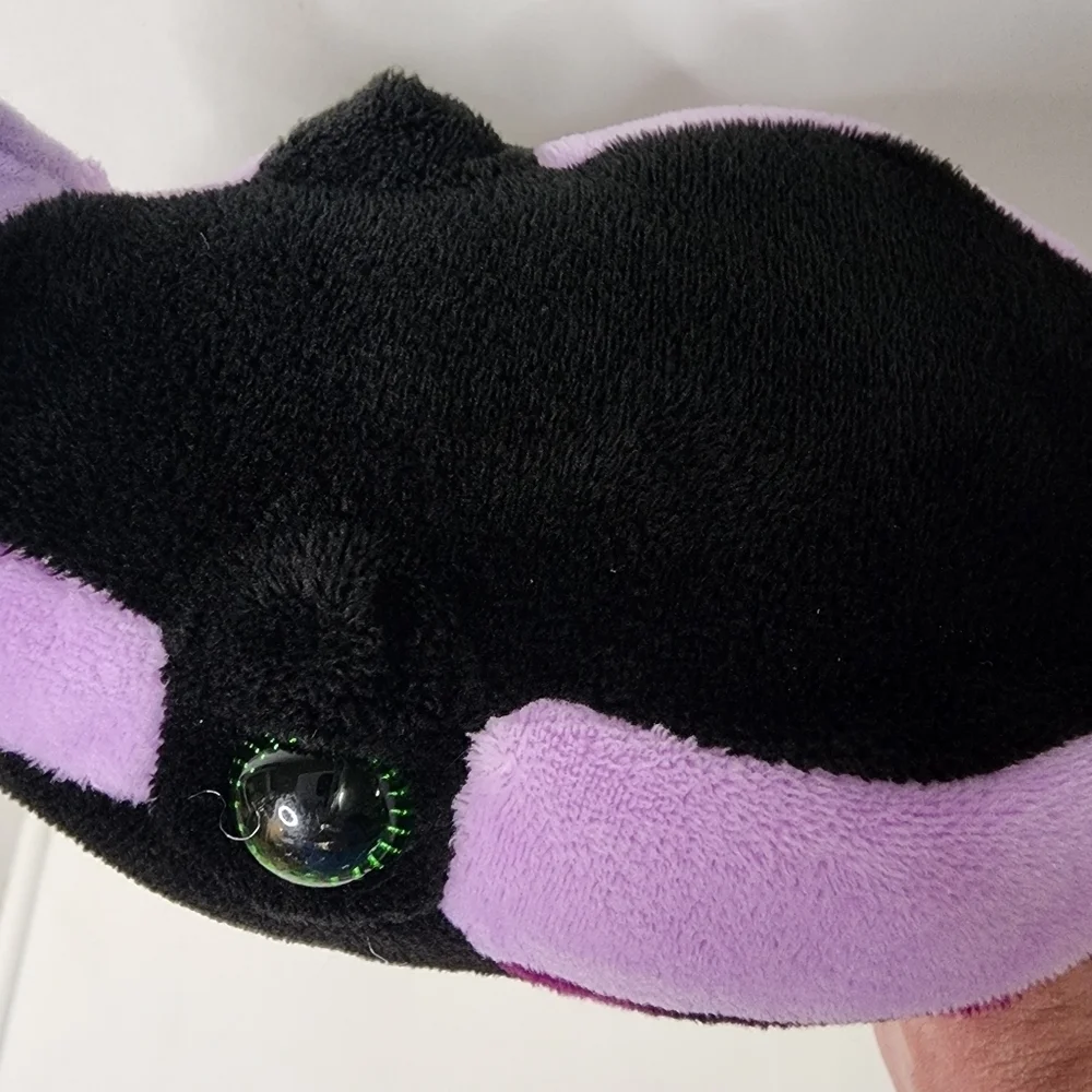 Purple and Black Plush Snake Toy 54 Inches Long 4 1/2 Feet